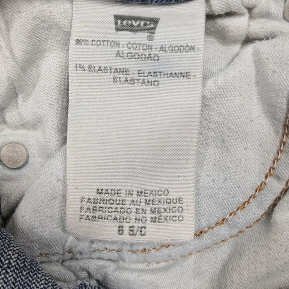 Levi's 515 Boot Cut Jeans Women's 8S Blue Denim Mid Rise Stretch Made in Mexico - Picture 5 of 9